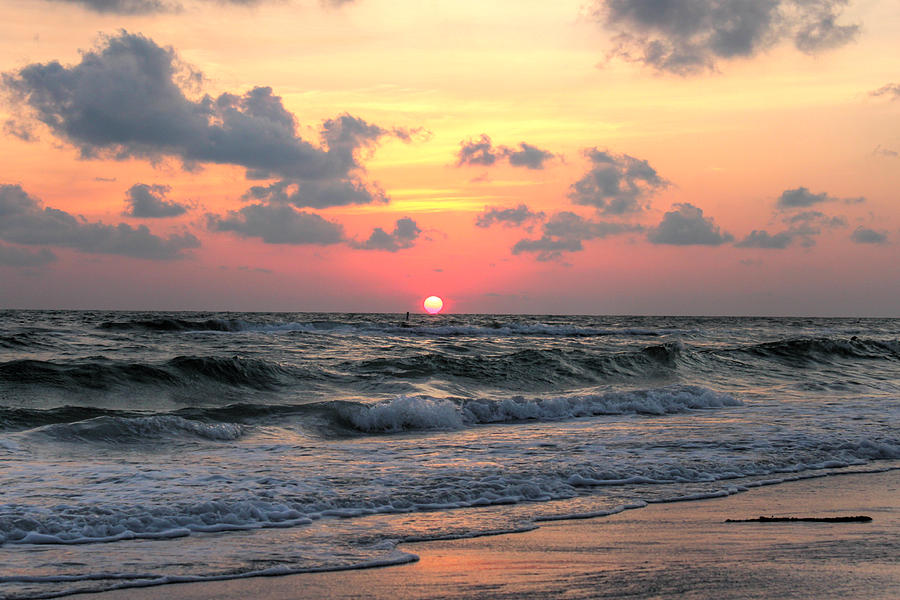 Rough Surf Sunset Photograph by Howard Markel | Fine Art America