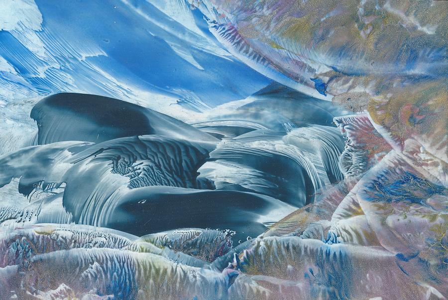Encaustic Painting - Rough Waters  by Lori FitzRandolph