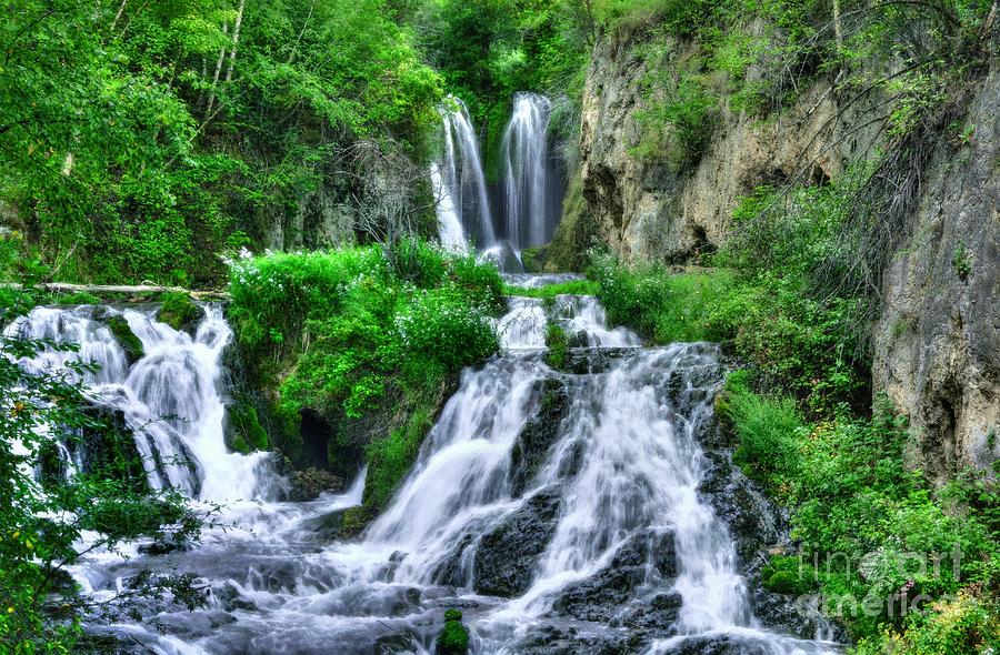 Waterfall Mixed Media - Roughlock Falls by Mel Steinhauer