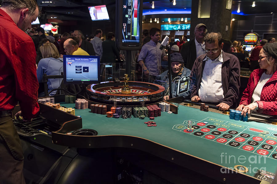 Roulette Table at Harrahs Cherokee Casino Resort and Hotel Photograph by David Oppenheimer