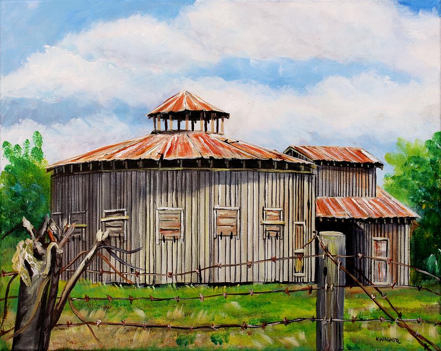 Round Barn Washington County MS Painting by Karl Wagner