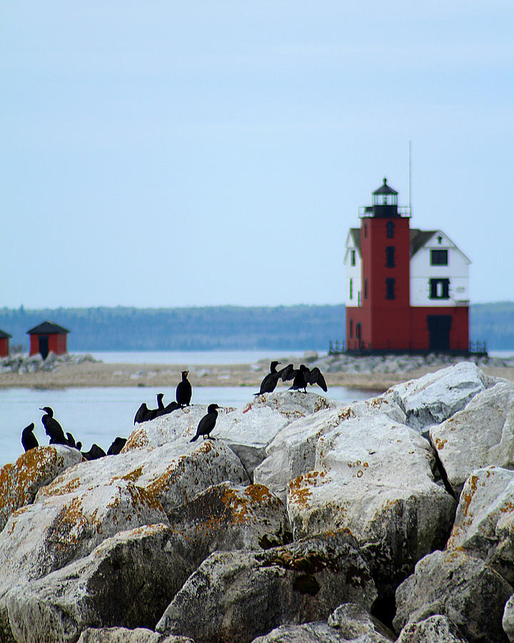 Round Island Passage Lighthouse Photograph by Scott Hovind Round Island Passage Lighthouse Photograph by Scott Hovind