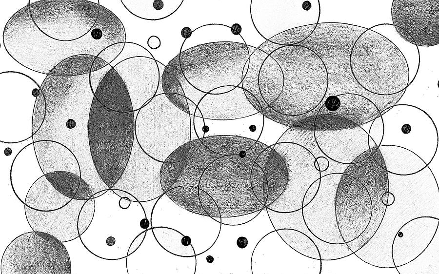 Abstract Drawing - Round by Mary Bedy