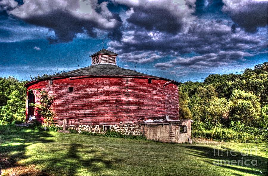 Round Red Barn Photograph by Tommy Anderson