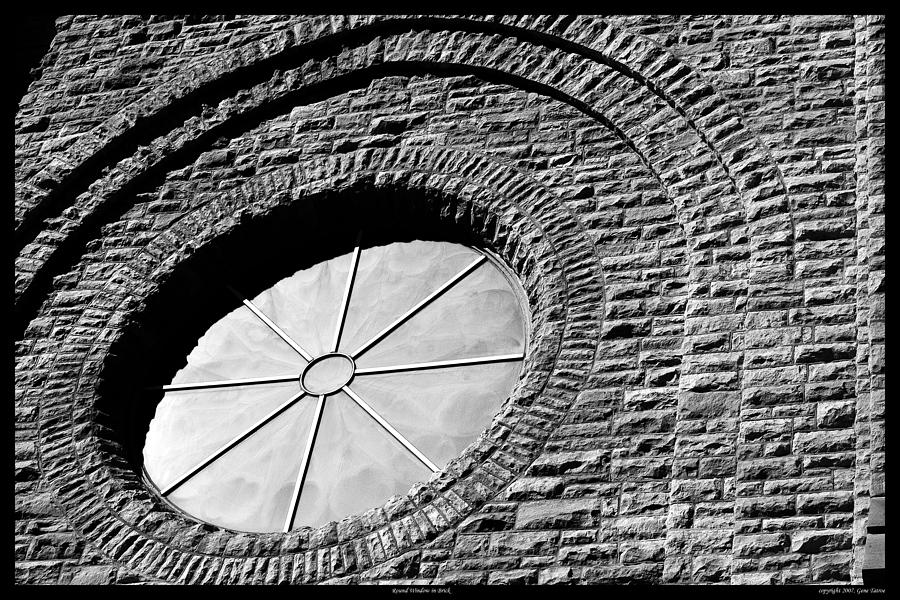 Round Window in Brick Photograph by Gene Tatroe