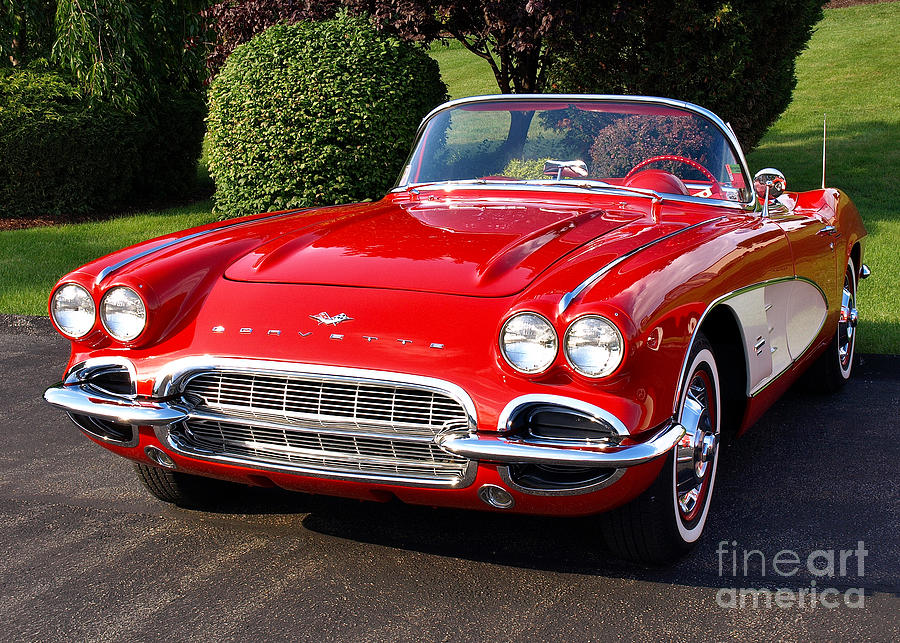 Route 66 - 1961 Corvette Photograph by John Waclo