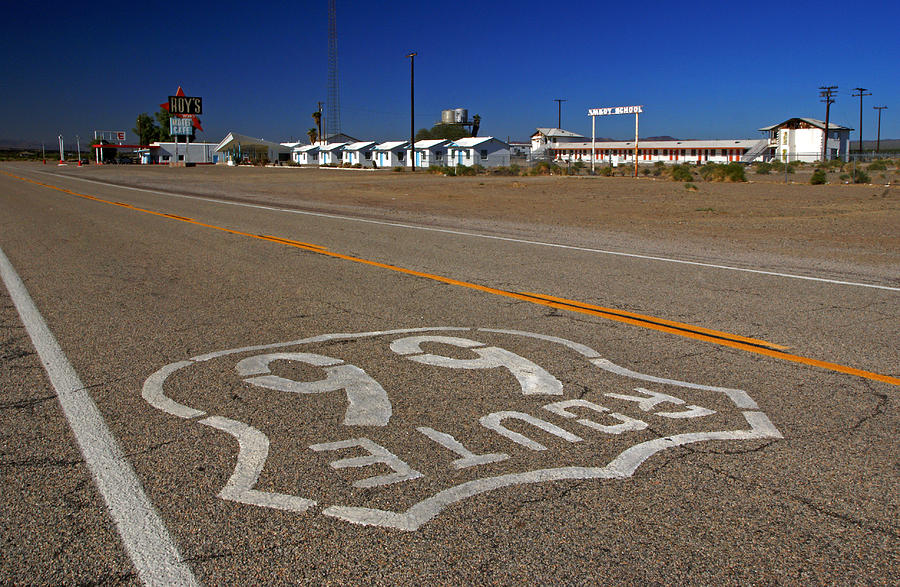 Route 66 at Amboy Photograph by Daniel Woodrum