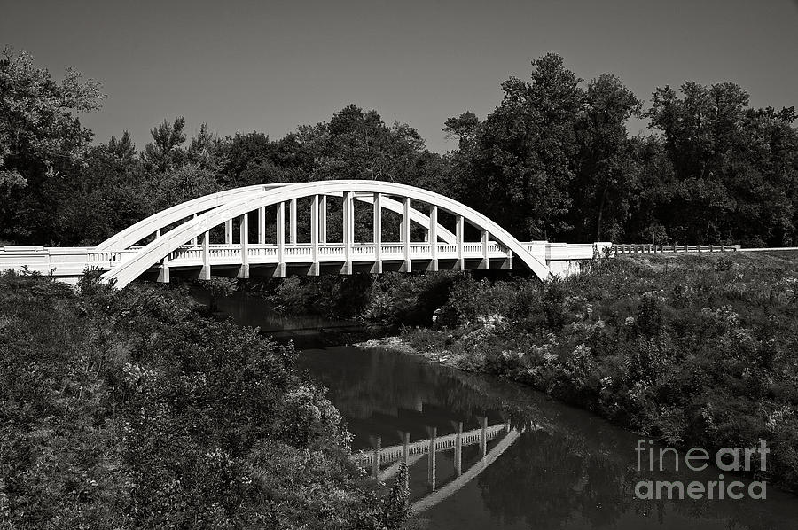 Route 66 Cherokee County Kansas in Black and White Photograph by Lee Craig