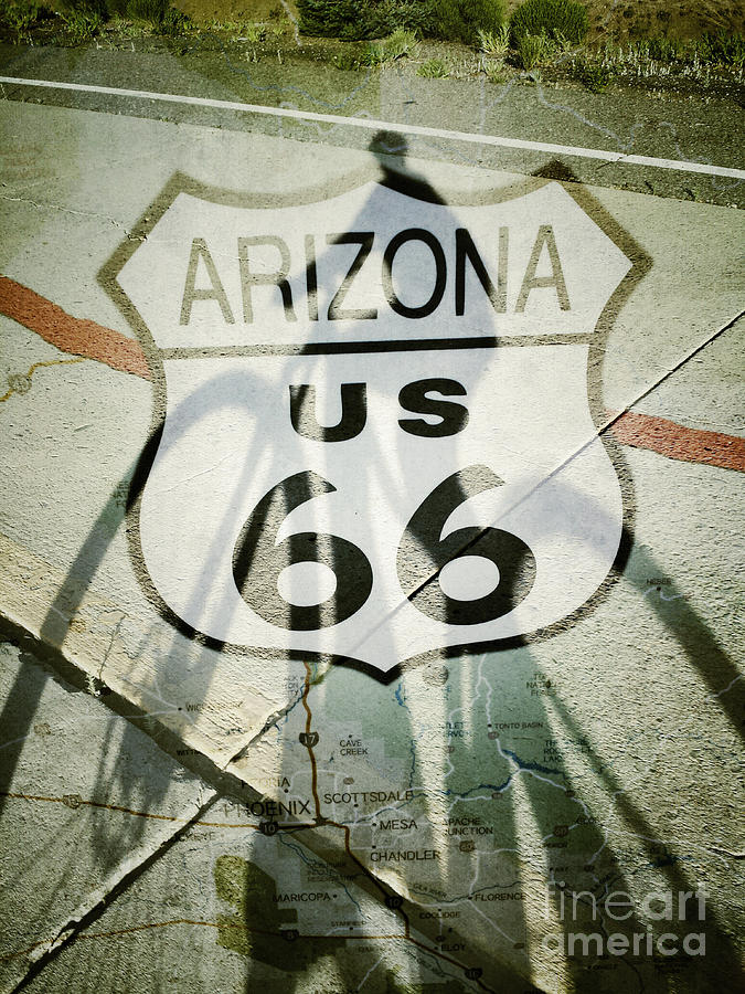 Route 66 cycling Photograph by Marianne Jensen