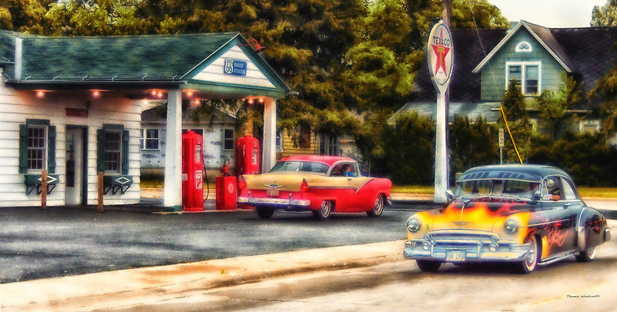 Route 66 Historic Texaco Gas Station Photograph by Thomas Woolworth