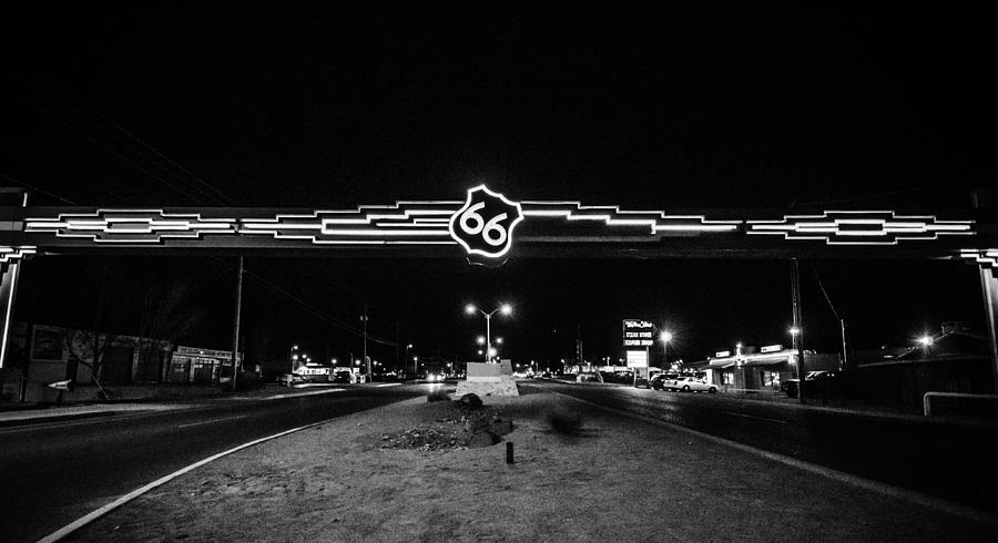 Route 66 in Black and White Photograph by Anthony Doudt