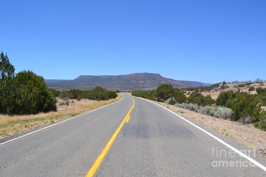 Mountain Photograph - Route 66 in New Mexico by Cat Rondeau