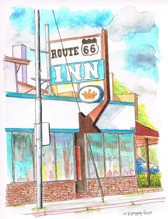 Route 66 Inn in Route 66, Williams, Arizona Painting by Carlos G Groppa