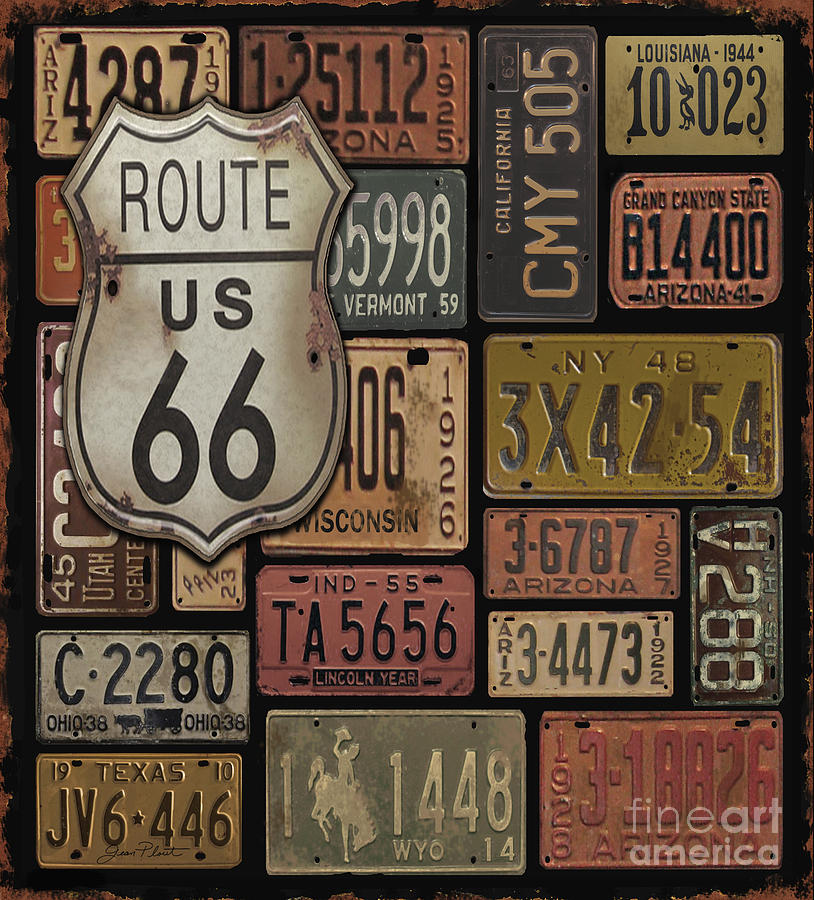 Route 66 Digital Art by Jean Plout