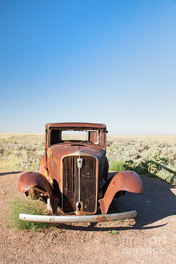 Route 66 Memorial Painted Desert Petrified Forest National Park Photograph by Fred Stearns