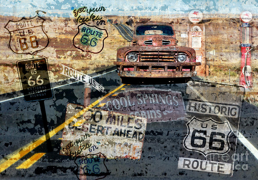 Route 66 Montage Photograph by Marianne Jensen
