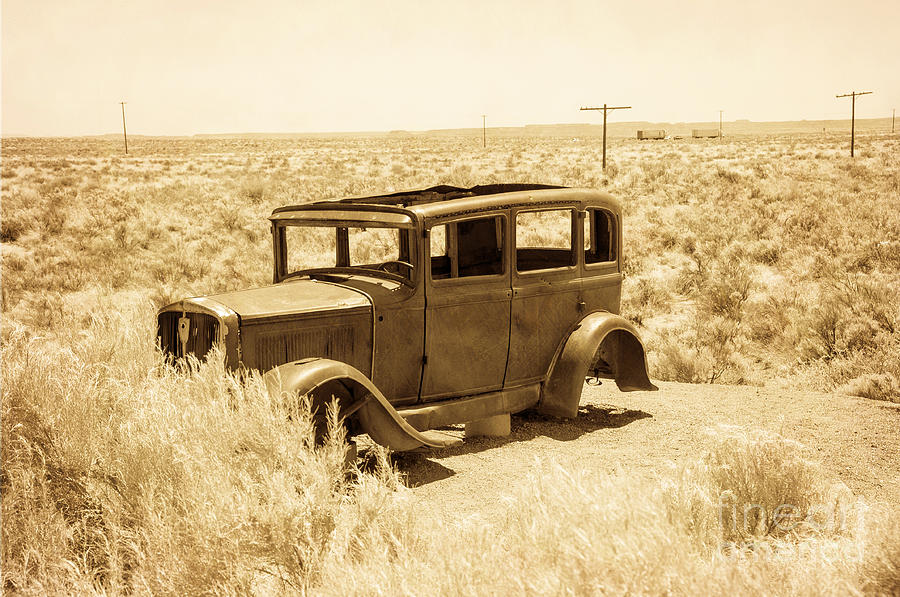 Vintage Photograph - Route 66 Relic by Bob and Nancy Kendrick