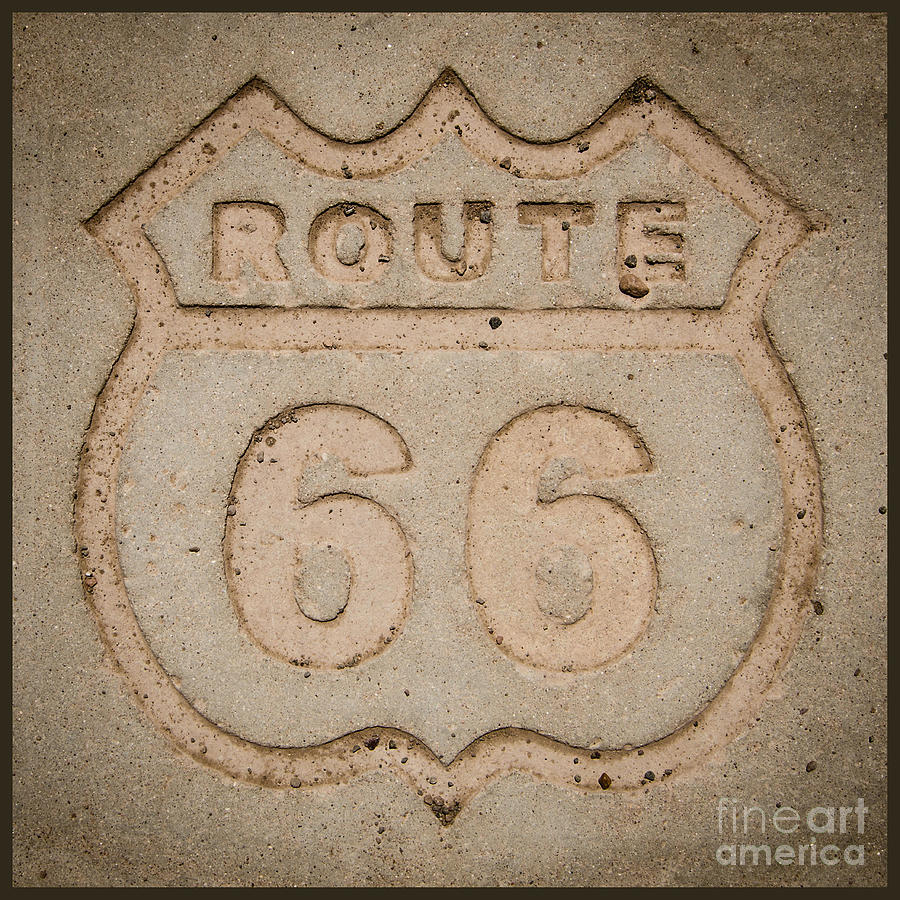 Route 66 Road Medallion Photograph by Bob and Nancy Kendrick