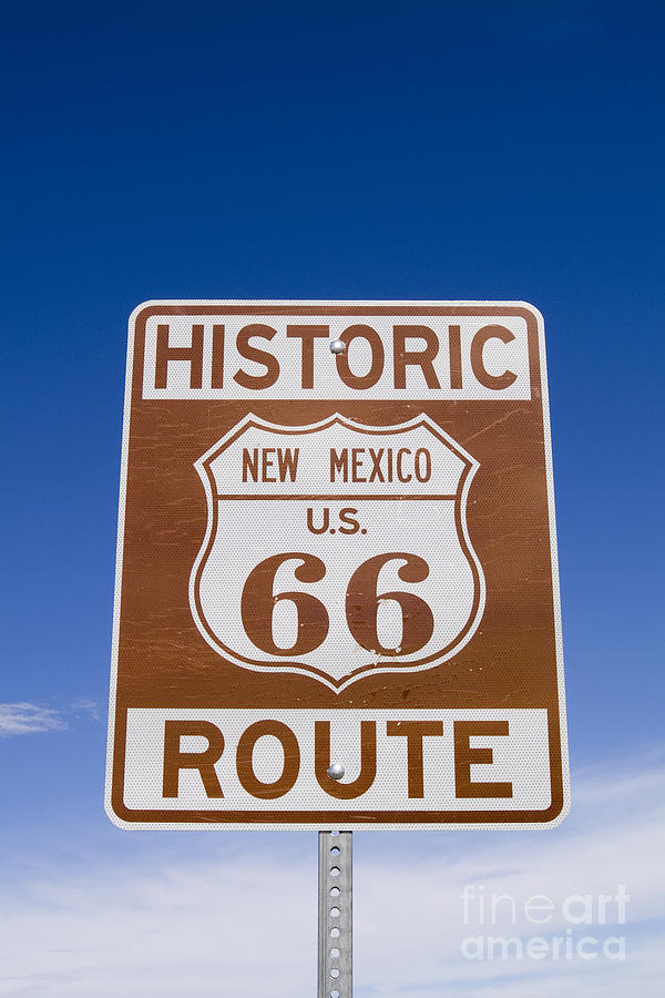 Route 66 Road Sign Photograph by Bill Bachmann Route 66 Road Sign Photograph by Bill Bachmann