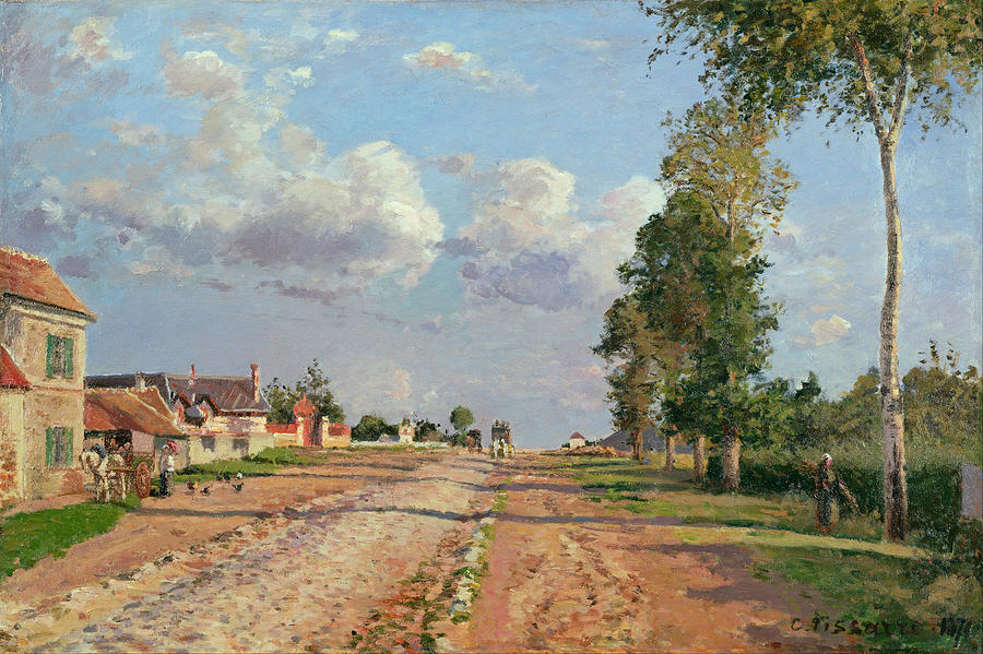 Camille Pissarro Painting - Route de Versailles. Rocquencourt by Camille Pissarro