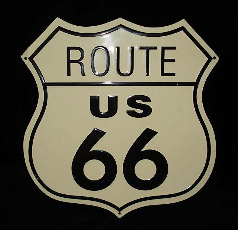 Route US 66 Metal Sign Digital Art by Marvin Blaine