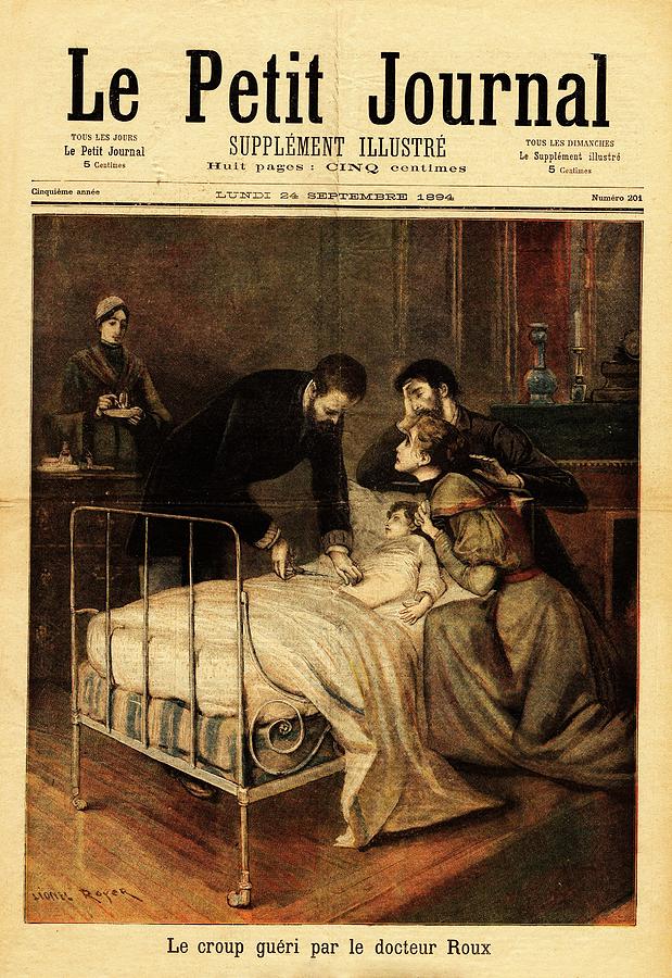 Paris Photograph - Roux Treating Croup by National Library Of Medicine