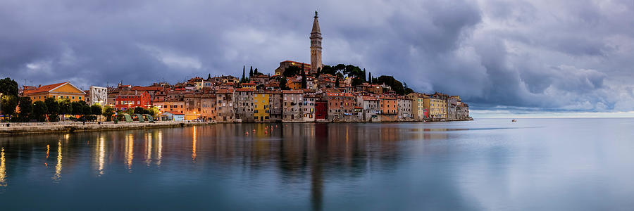 Rovinj, The Old Town At Dusk Photograph by Jeremy Woodhouse