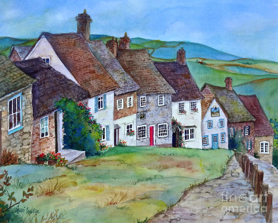 Row Houses Painting by Sherri Crabtree