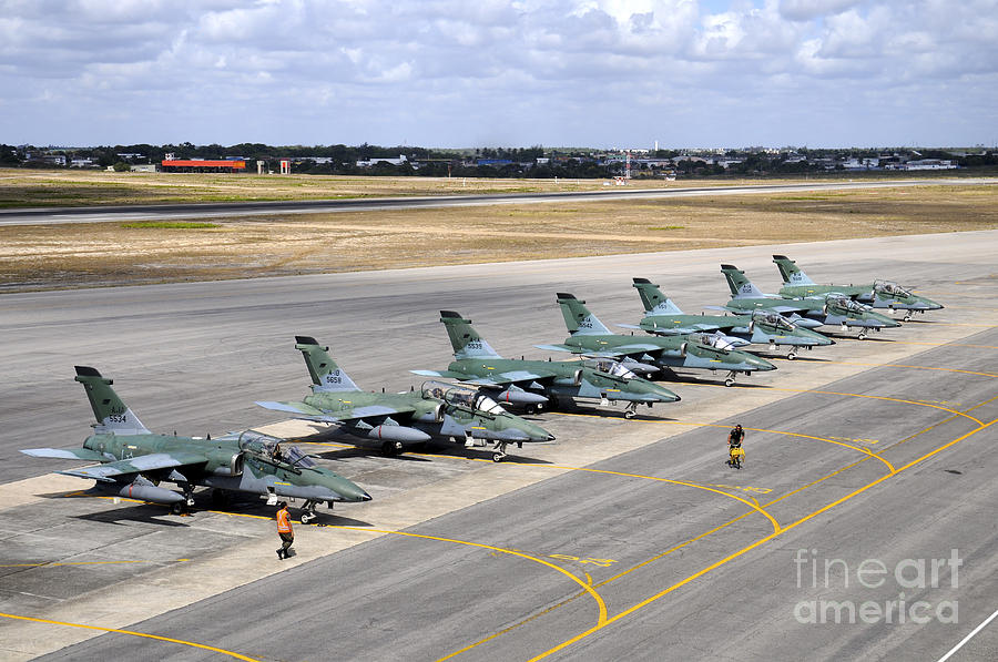 Row Of Brazilian Air Force A-1b Amx Photograph
