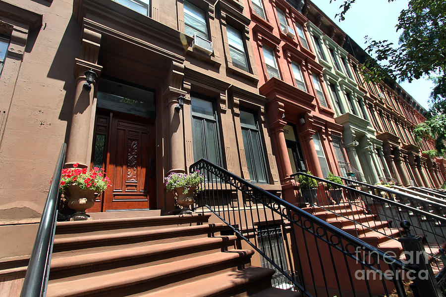 Row of Brownstone Homes Photograph by Steven Spak Fine Art America