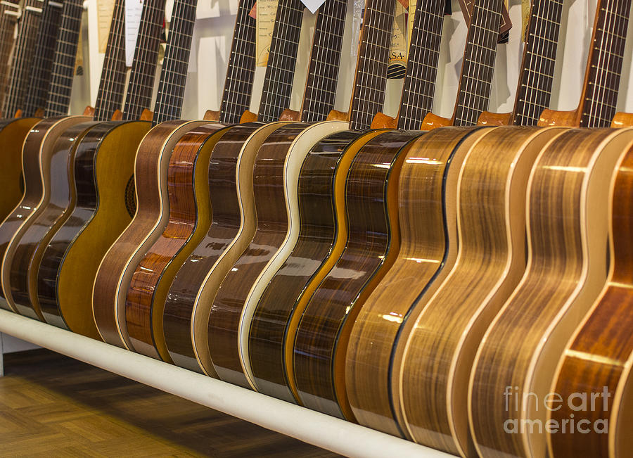 Row of guitars Photograph by Patricia Hofmeester