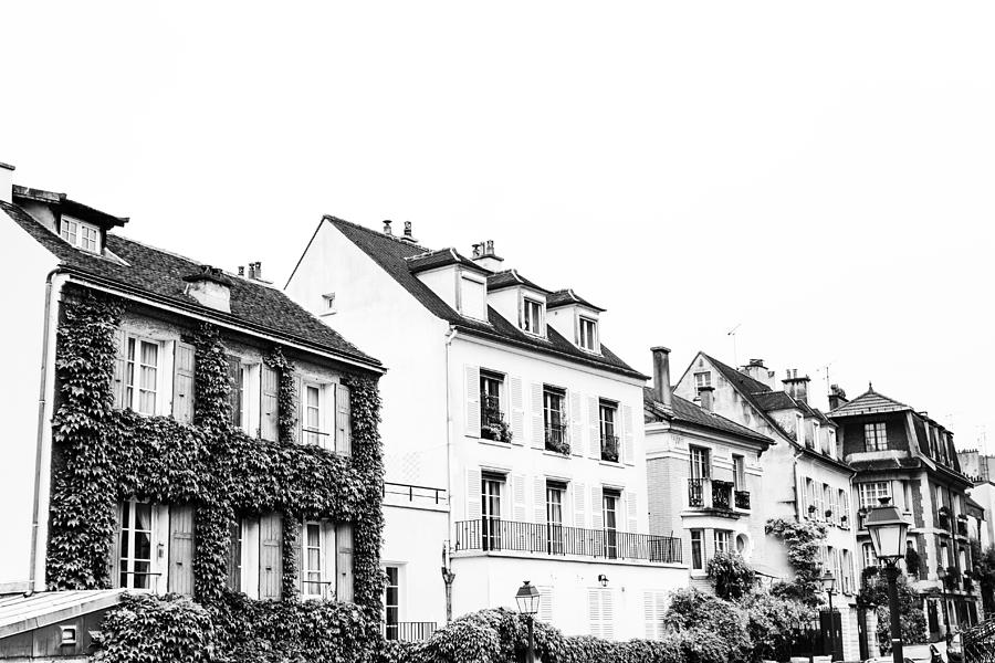 Row of Houses in Montmartre Paris Photograph by Georgia Clare