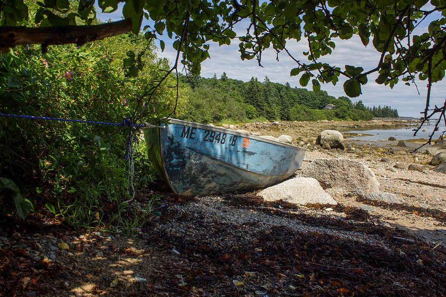 Rowboat on Beach Photograph by Kirkodd Photography Of New England