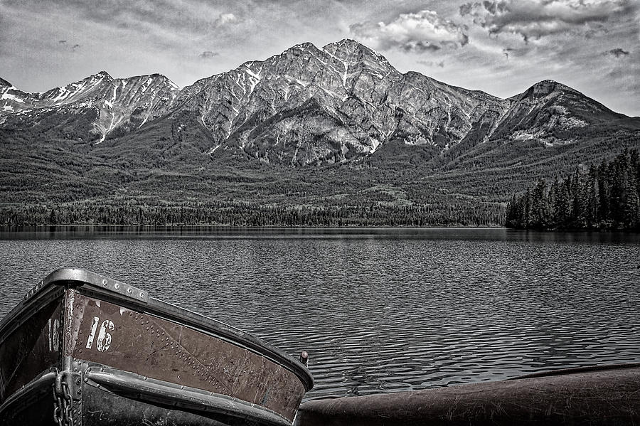 Rowboats At Pyramid Lake - Black and White Photograph by Stuart Litoff