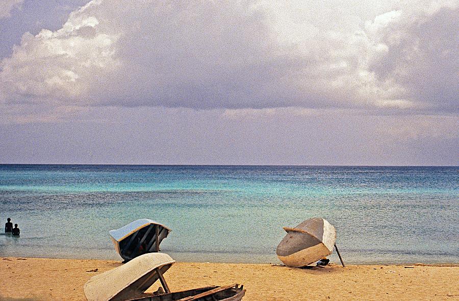 Rowboats on a Barbados Beach Photograph by Stuart Litoff