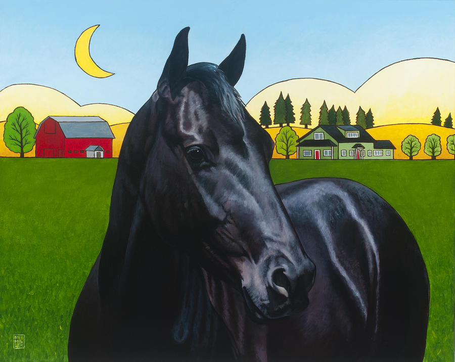 Horse Painting - Rowdy by Stacey Neumiller
