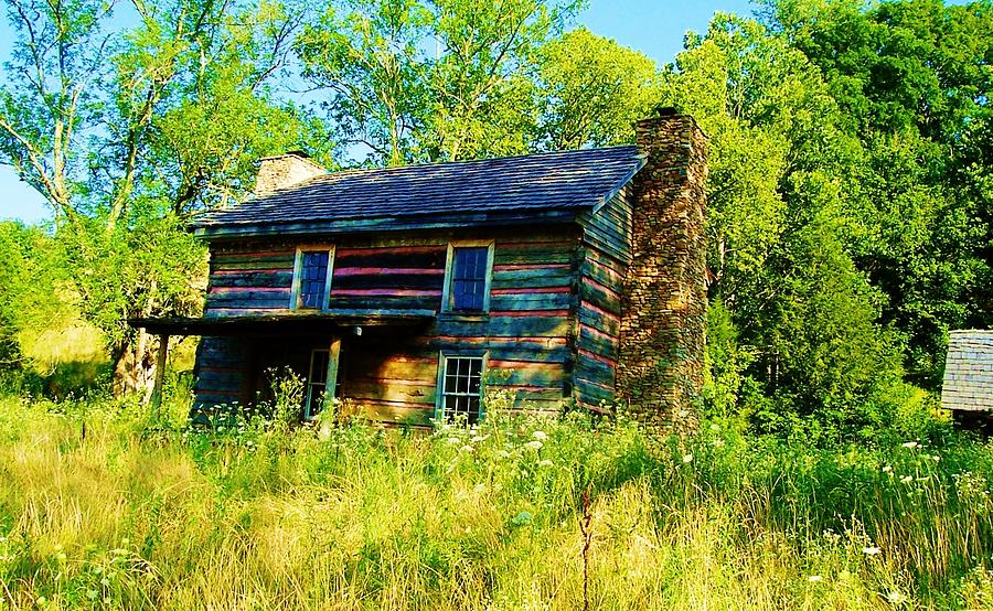 Rowe Appalachian Log Cabin Photograph by Peggy Leyva Conley