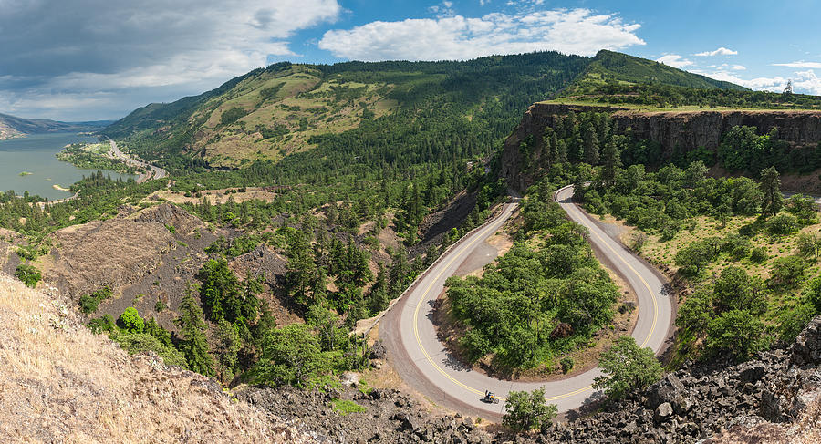 Rowena Loops riders Columbia River Gorge Oregon Photograph by William ...