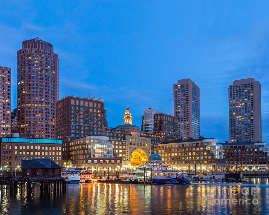Rowes Wharf Glow Photograph by Susan Cole Kelly