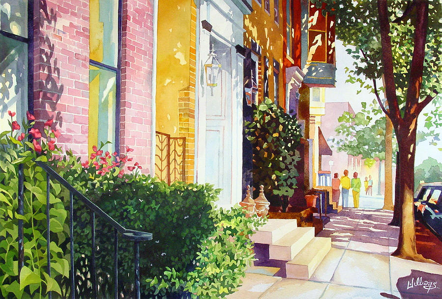 Rowhouses Painting by Mick Williams