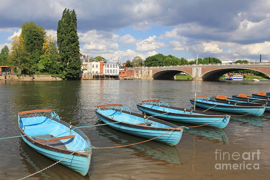 Rowing Boats at Hampton Court Photograph by Julia Gavin