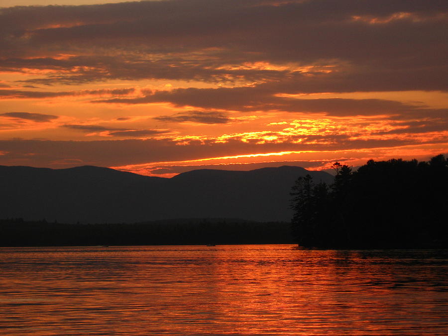 Roxbury Pond Summer Sunset Photograph by Rob Martin