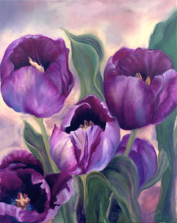 Tulips Painting - Royal Beauties by Jeanette Sthamann