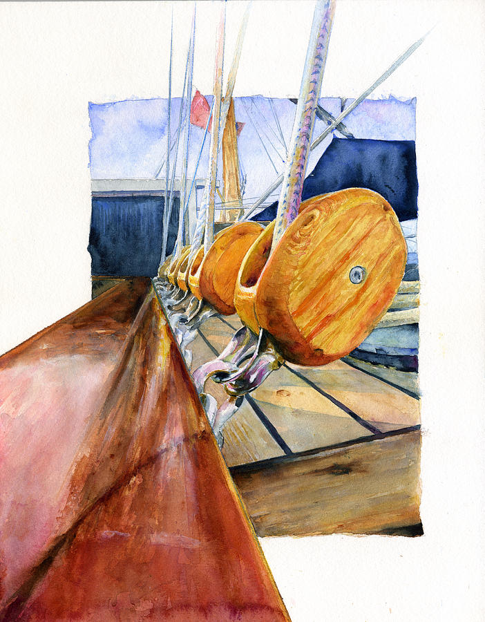 Royal Clipper Ships Tackle Painting by John D Benson