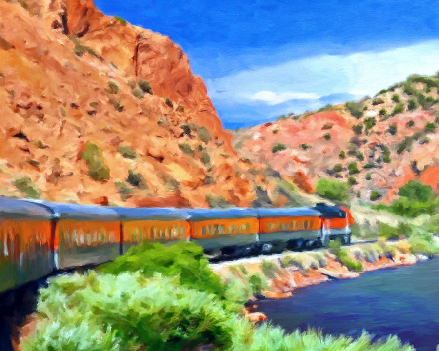 Royal Gorge Train Painting by Michael Pickett