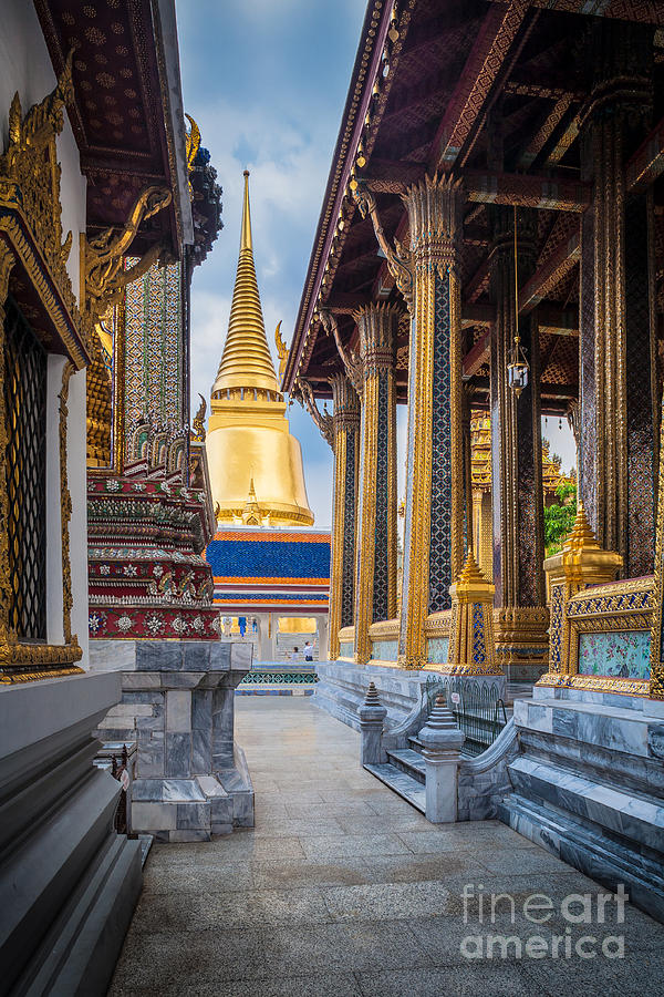 Architecture Photograph - Royal Grand Palace columns by Inge Johnsson