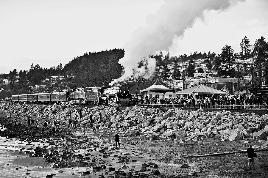 Train Photograph - Royal Hudson in White Rock. by D Laird Allan