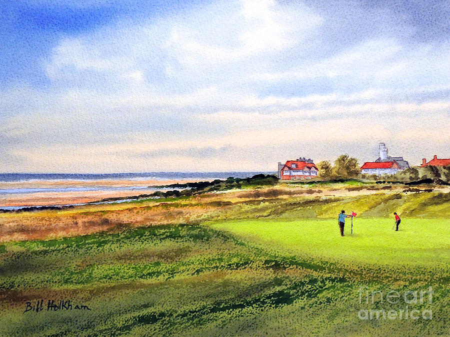 Tiger Woods Painting - Royal Liverpool Golf Course Hoylake by Bill Holkham