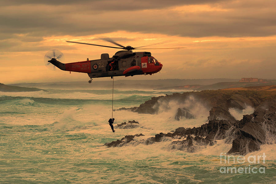 Royal Navy Rescue  Digital Art by Airpower Art