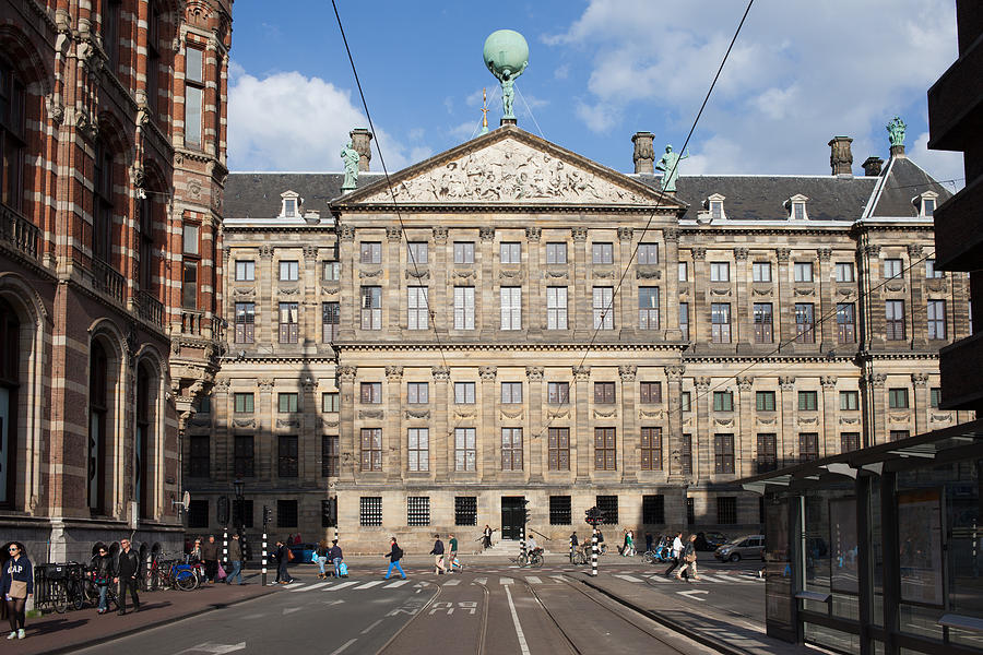 Architecture Photograph - Royal Palace from Raadhuisstraat Street in Amsterdam by Artur Bogacki